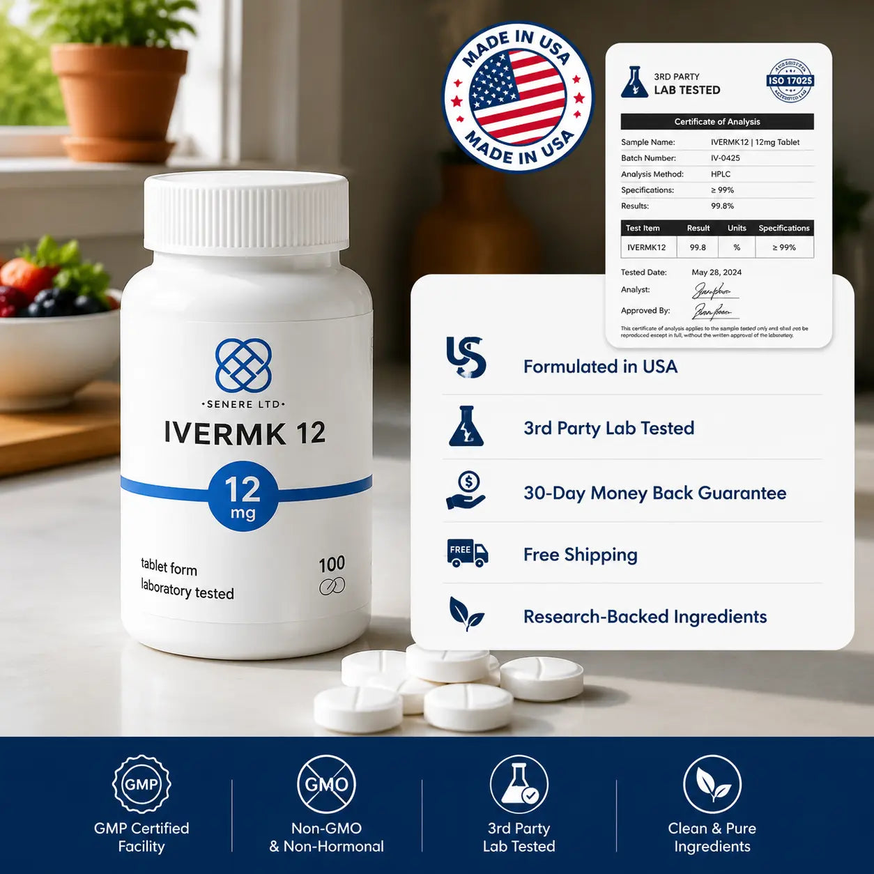 Ivermk 12mg-100tables